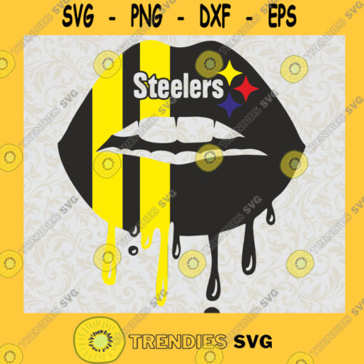Pittsburgh Steelers Lips SVG Digital Files Cut Files For Cricut Instant Download Vector Download Print Files