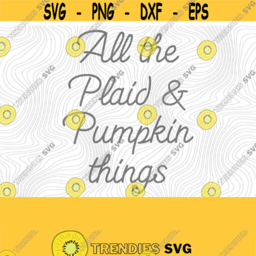 Plaid And Pumpkin PNG Print File for Sublimation Or SVG Cutting Machines Cameo Cricut Pumpkin Clipart Plaid Pumpkin Design Trendy Fall Design 187