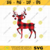Plaid Christmas Reindeer Svg Sublimation Png Full Body Plaid Pattern Reindeer with Christmas Ornaments Reindeer Silhouette Cut File Png copy