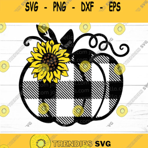Plaid Pumpkin Svg Sunflower Svg Pumpkin Svg Thanksgiving SVG Fall Svg Autumn Svg Svg Files For Cricut Sublimation Designs