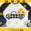 Plaid Sunflower Truck Svg Vintage Truck with Sunflowers Svg Fall Sign Cut Files Farmhouse Svg Dxf Eps Png Summer Svg Silhouette Cricut Design 2718 .jpg