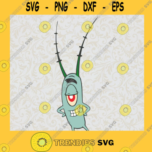 Plankton Spongebob SVG Disney Cartoon Characters Digital Files Cut Files For Cricut Instant Download Vector Download Print Files