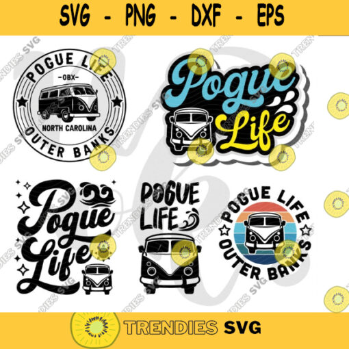 Pogue Life Svg bundle Pogue Life Outer banks Png North Carolina T shirt design Vintage Van Svg File For Cricut Silhouette. 325