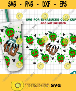 Poison Apple Starbucks Cup svg Full Wrap Witch Poison svg Halloween svg starbucks Cold Cup Venti 24oz Files for Cricut Download 697