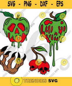 Poison Apple svg bundle cherry sull svg witch hand svg Snow White Evil Queen Halloween svg files for cricut Glowforge dxf png eps 694