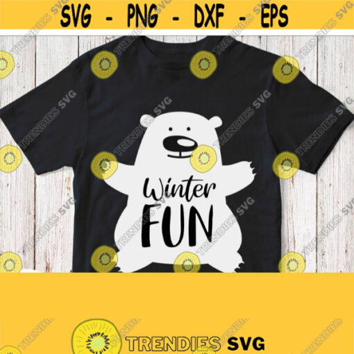 Polar Bear Svg Christmas Svg Winter Fun Svg Cuttable Layered File Printable Clipart for Baby Christmas Shirt Svg Kid Boy Girl Design Png Design 137