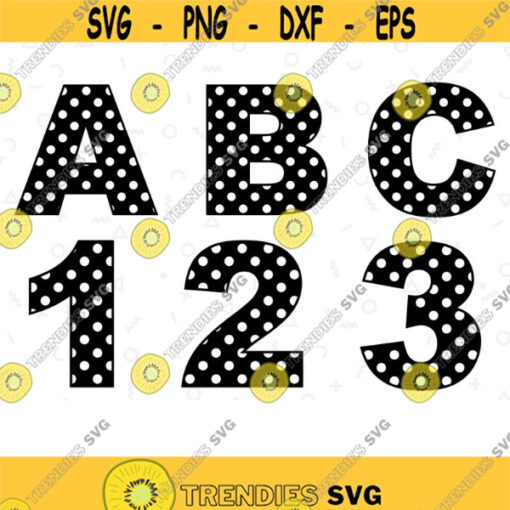 Polka dot font SVG Alphabet svg. Fonts Design. Fonts style. Fonts monogram. Font Template. Silhouette. Cricut. Cutting file. Vector. PNG.