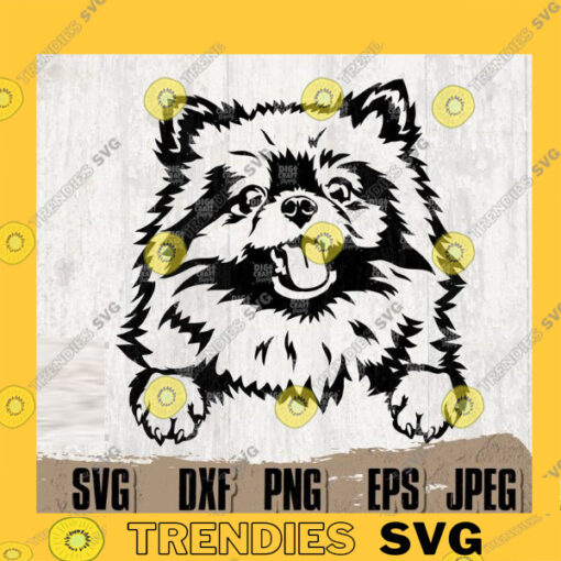 Pomeranian Dog Digital Downloads Pomeranian svg Pomeranian Clipart Pomeranian Stencil Dog Svg Dog Clipart Peeking dog svg copy