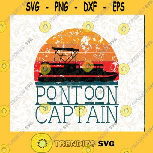 Pontoon Captain PNG DIGITAL DOWNLOAD for sublimation or screens Cutting Files Vectore Clip Art Download InstanT