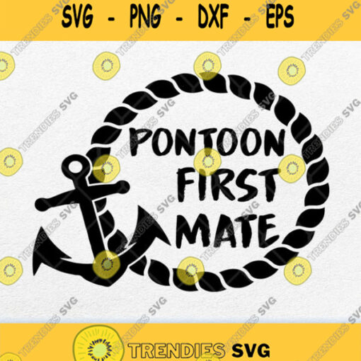 Pontoon First Mate Boat Anchor Svg Png