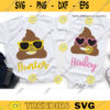 Poop SVG DXF Files for Cricut or Silhouette Poop with Wearing Sunglasses Cute Poop Icon Symbol Funny Poop Summer Poop svg dxf Cut File copy