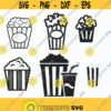 Popcorn Bundle SVG Files For Cricut Movie theater svg Clipart Food silhouette Files SVG Image Eps Png Dxf Stencil Clip Art Popcorn svg Design 534