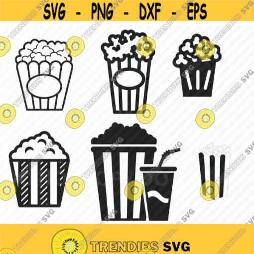 Popcorn Bundle SVG Files For Cricut Movie theater svg Clipart Food silhouette Files SVG Image Eps Png Dxf Stencil Clip Art Popcorn svg Design 534
