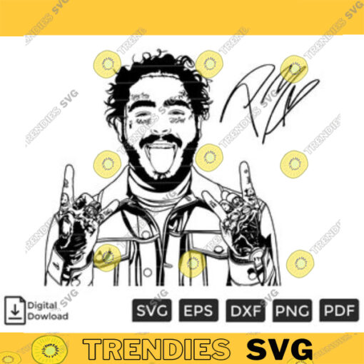 Post Malone Signature SVG PNG Printable File for Cricut Silhouette