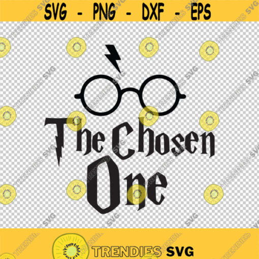 Potter The Chosen One Glasses Scar Bolt SVG PNG EPS File For Cricut Silhouette Cut Files Vector Digital File
