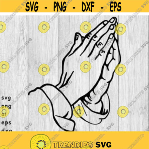 Praying Hands Praying Prayer svg png ai eps dxf DIGITAL FILES for Cricut CNC and other cut or print projects Design 45
