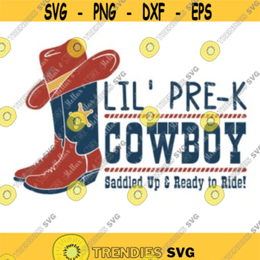 Pre K Cowboy SVG Cute Boy Svg Back to School Boy SVG Cowboy Hat SVG Back to School Boy Cut File Cowboy Boots Svg Preschool Svg Design 52.jpg