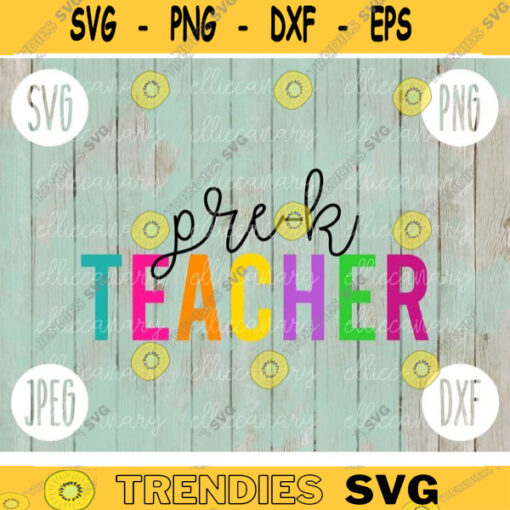 Pre K Teacher svg png jpeg dxf cutting file Commercial Use SVG Back to School Teacher Appreciation Faculty Squad Group Team 1514