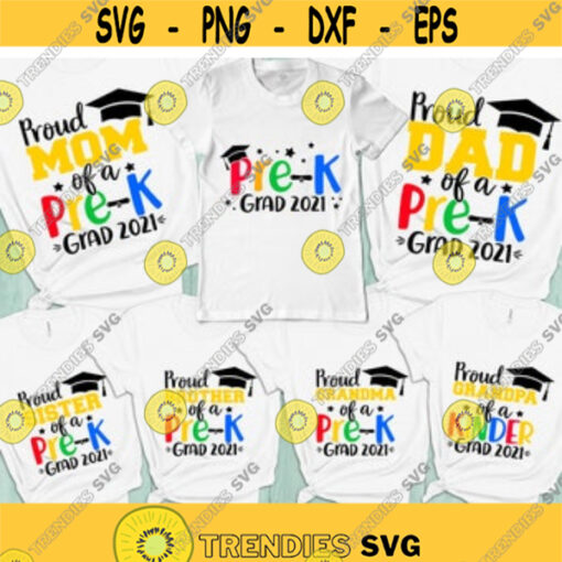 Pre K graduation 2021 SVG Pre k Graduation family bundle SVG Proud Pre k family bundle cut files