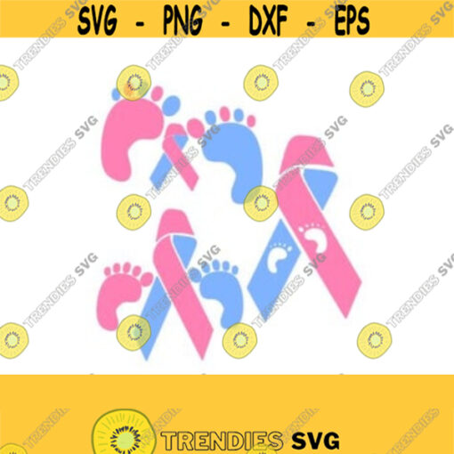 Pregnancy and Infant Loss Awareness Ribbon SVG Studio 3 DXF EPS ps and pdf Cutting Files for Electronic Cutting Machines