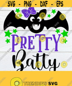 Pretty BattyPretty Batty svg png dxf jpg Files for Cutting MachinesCute Halloween Halloween Halloween svg Kids Halloween FunnyBat svg Design 1707