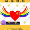 Pride Heart. LGBTQ. LGTB. Pride love. Pride svg. Pride wings. Heart svg. Pride month. Design 1219