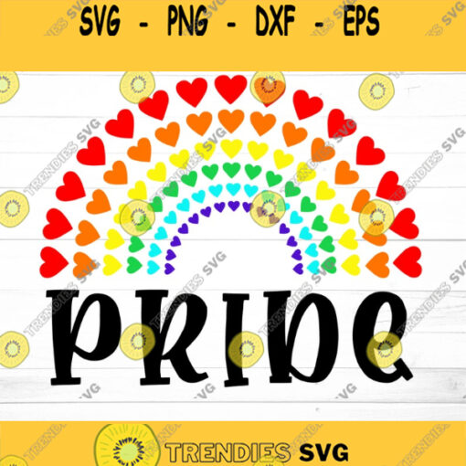 Pride Svg LGBTQ Svg Gay Pride Svg Rainbow Svg Heart Rainbow Svg Heart Svg LGBTQ Pride Svg Cricut Silhouette Cut files