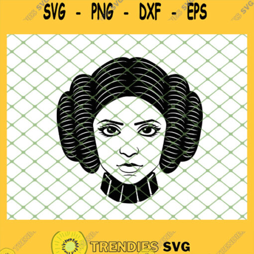 Princess Leia Hair SVG PNG DXF EPS 1