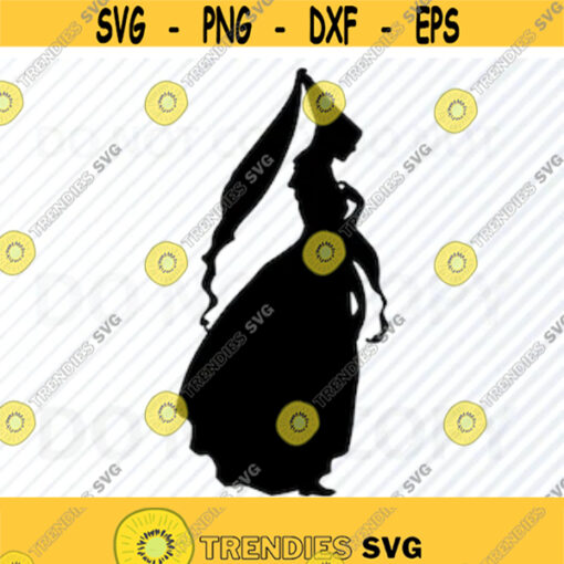 Princess SVG Princess girl Vector Images Clipart SVG File For Cricut Eps Princess Png Princess Dxf cnc file clip art Silhouette Design 225