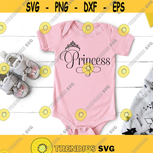 Princess with Crown Svg Files for Cricut Little Princess Svg Princess Png Girl Svg Designs for Shirts Girl Svg Files Baby Svg Png Dxf Design 191