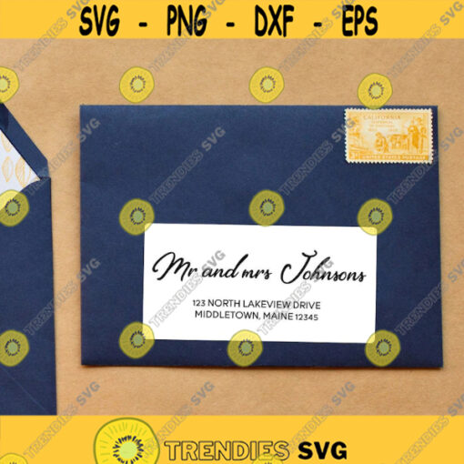 Printable Mailing Address Word Template for wedding invitation envelope and announcement Recipient Mailing label template Design 1901