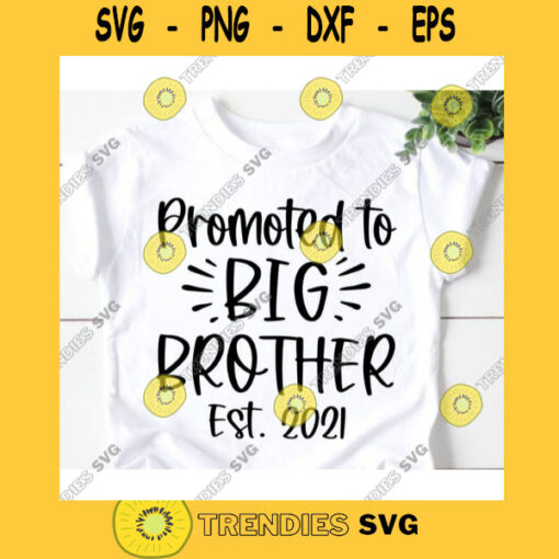 Promoted to big brother svgBig brother est 2021 svgBig Brother svgBig brother cut fileBig brother designBig brother shirt svg