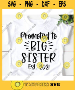 Promoted to big sister svgBig sister est 2021 svgBig sister svgBig sister cut fileBig sister designBig sister shirt svg