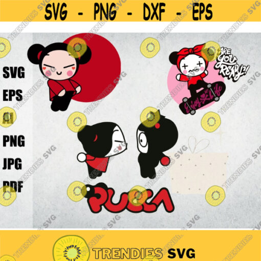 Pucca svgsvg for cricutcut files silhouette Cricut instant download files digital Layered SVG Design 83