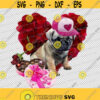 Pug Dog St. Valentines Day JPG PNG Digital File