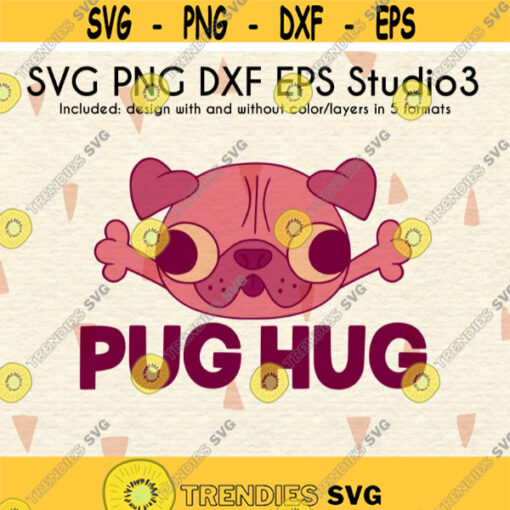 Pug Hug SVG Cut Files Gravity Falls Inspired Design Dog Lover SVG Digital Download svg dxf png eps studio3Design 85.jpg