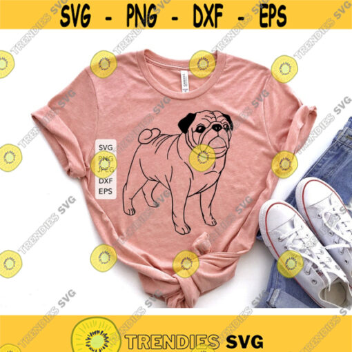 Pug Mom SVG This girl loves her pug Svg cutting files for Cricut and Silhouette.jpg
