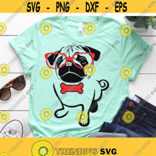 Pug svg dog svg pug dog svg pug clipart dog mom svg pug face svg dog lover svg iron on clipart decal SVG DXF eps png pdf Design 55