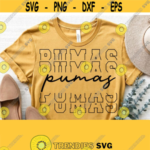 Pumas Svg Pumas Team Spirit Svg Cut File High School Team Mascot Logo Svg Files for Cricut Cut Silhouette FileVector Download Design 1503
