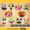 Pumkin Face Bundle 2 SVG PNG Halloween SVG Horror svg Pumpkins svg Custom File Printable File for Cricut Silhouette