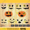 Pumkin Face Bundle 3 SVG PNG Halloween SVG Horror svg Pumpkins svg Custom File Printable File for Cricut Silhouette