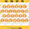Pumpkin Alphabet SVG Solid Font Letters Cut File cliparts printable vectors commercial use instant download Design 85
