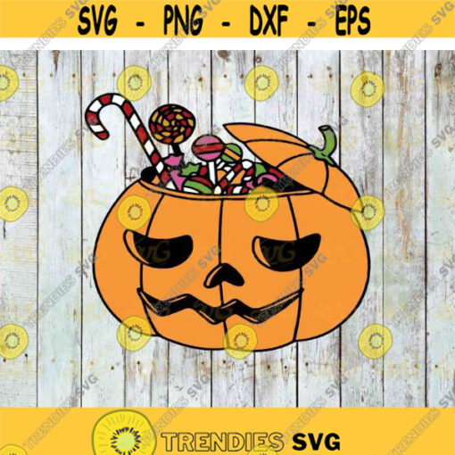 Pumpkin And Candy Svg Pumpkin Svg Halloween Svg Halloween Gift Svg Funny Cuties Horror Cricut file Clipart Svg Png Eps Dxf Design 642 .jpg
