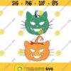 Pumpkin Cat Cuttable SVG PNG DXF eps Designs Cameo File Silhouette Design 1288