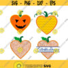 Pumpkin Hearts Cuttable SVG PNG DXF eps Designs Cameo File Silhouette Design 1278