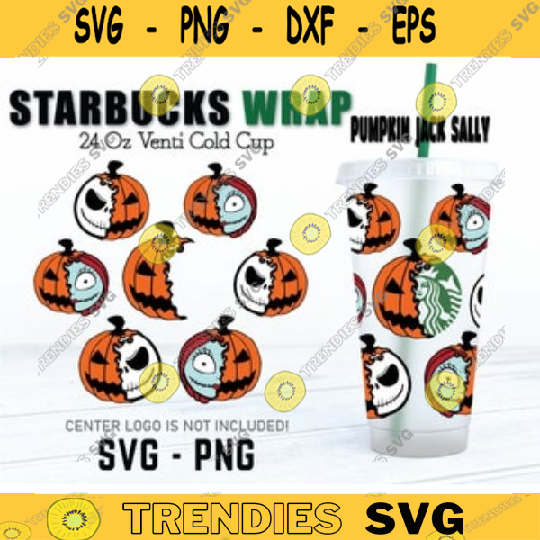 Files for Cricut png Pumpkin Halloween Starbucks Cold Cup SVG Full Wrap for Starbucks Cold cup eps jpeg