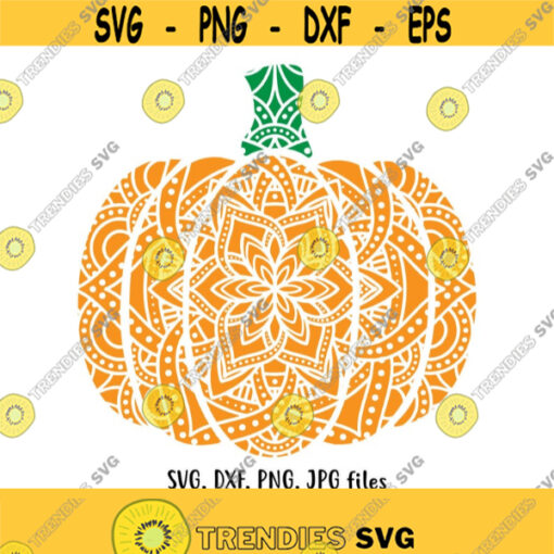 Pumpkin Mandala SVG Fall SVG Mandala Cut File Pumpkin Mandala design Autumn Cricut Pumpkin Silhouette svg dxf png jpg Design 199