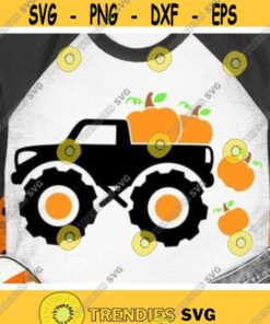 Pumpkin Monster Truck Svg, Fall Truck Svg, Boy Halloween Svg Dxf Eps Png, Thanksgiving Svg, Fall Cut Files, Boys Clipart, Silhouette, Cricut Design -128