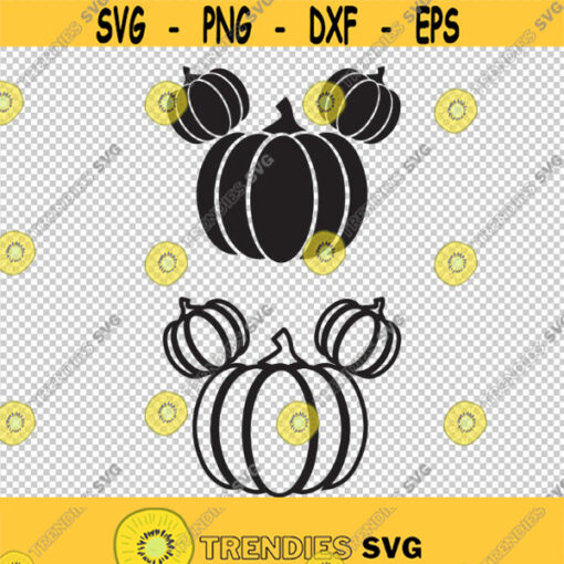 Pumpkin Mouse Ears Kingdom Magic Halloween SVG PNG EPS File For Cricut Silhouette Cut Files Vector Digital File