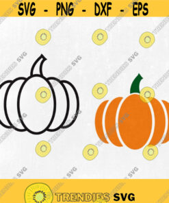 Pumpkin SVG Fall Pumpkin SVG Autumn pumpkin outline SVG svg png jpg eps dxf studio.3 Cut files for Cricut and Silhouette Clipart. Design 313